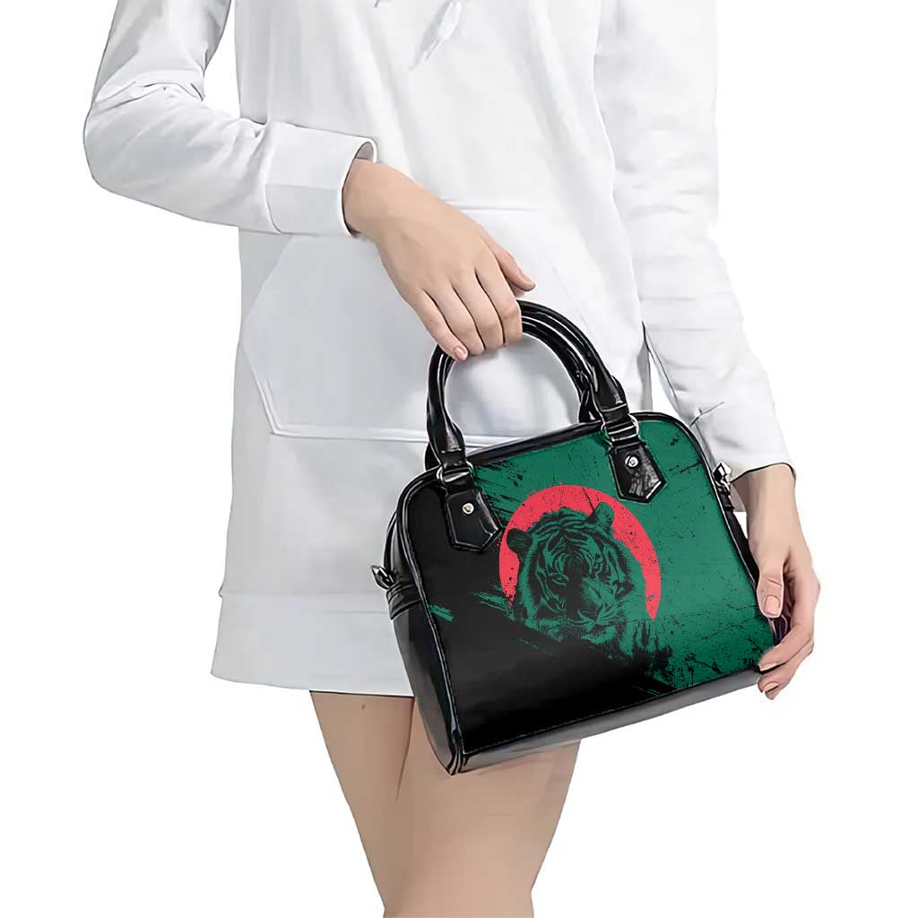 Bangladesh Bengal Tiger Shoulder Handbag with National Flag and Emblem Design TS04