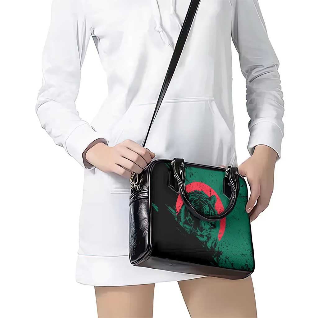 Bangladesh Bengal Tiger Shoulder Handbag with National Flag and Emblem Design TS04