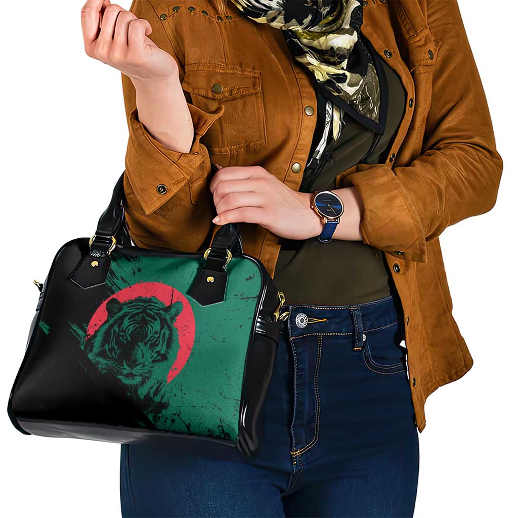 Bangladesh Bengal Tiger Shoulder Handbag with National Flag and Emblem Design TS04
