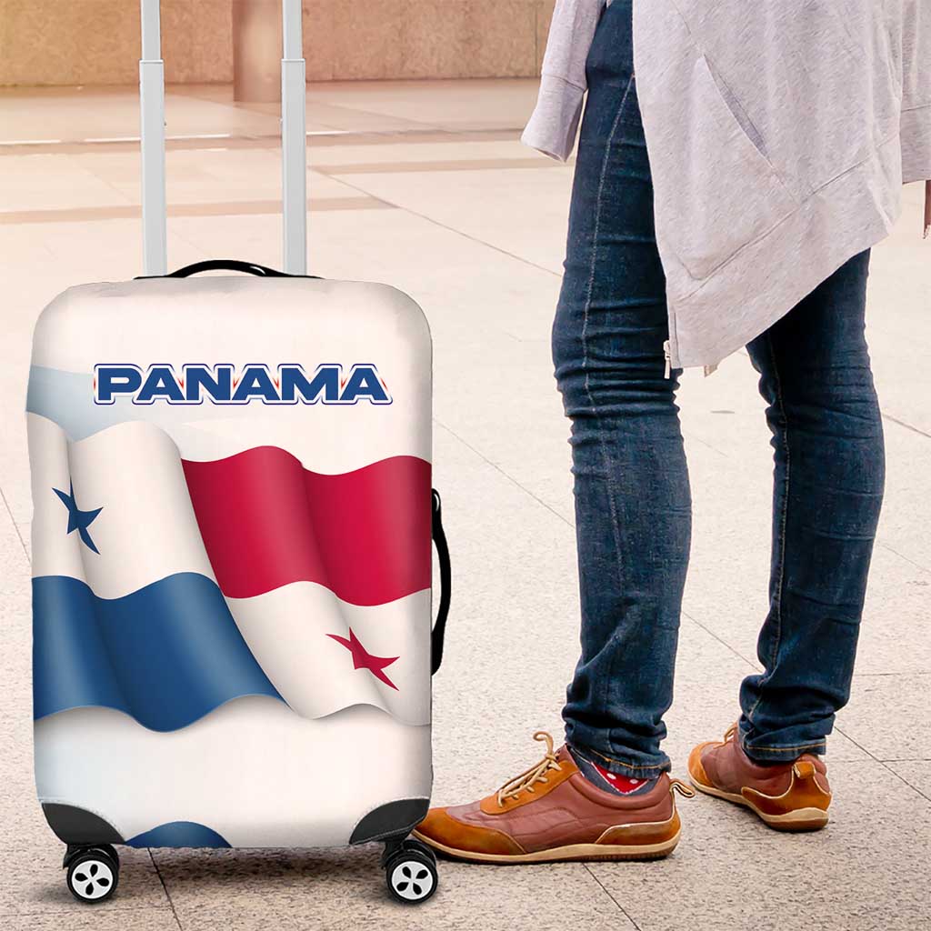 Panama Waving Flag Design Luggage Cover with Red Blue Stars and National Color Pattern TS04