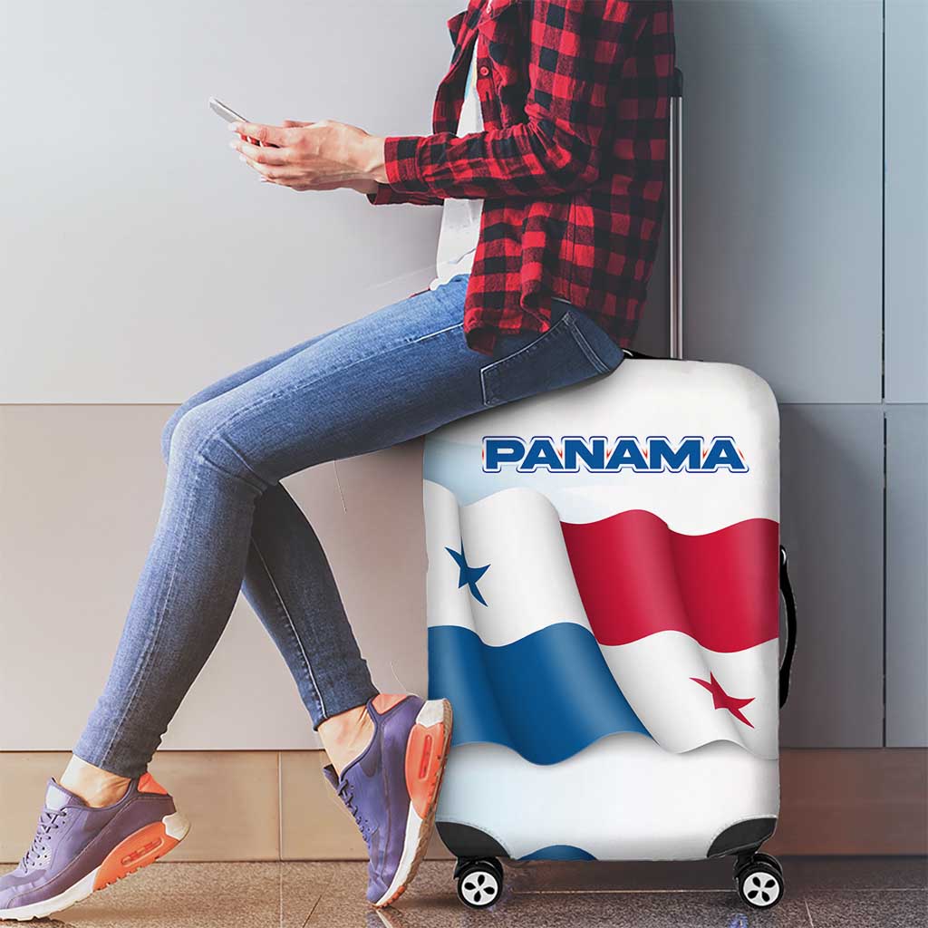 Panama Waving Flag Design Luggage Cover with Red Blue Stars and National Color Pattern TS04