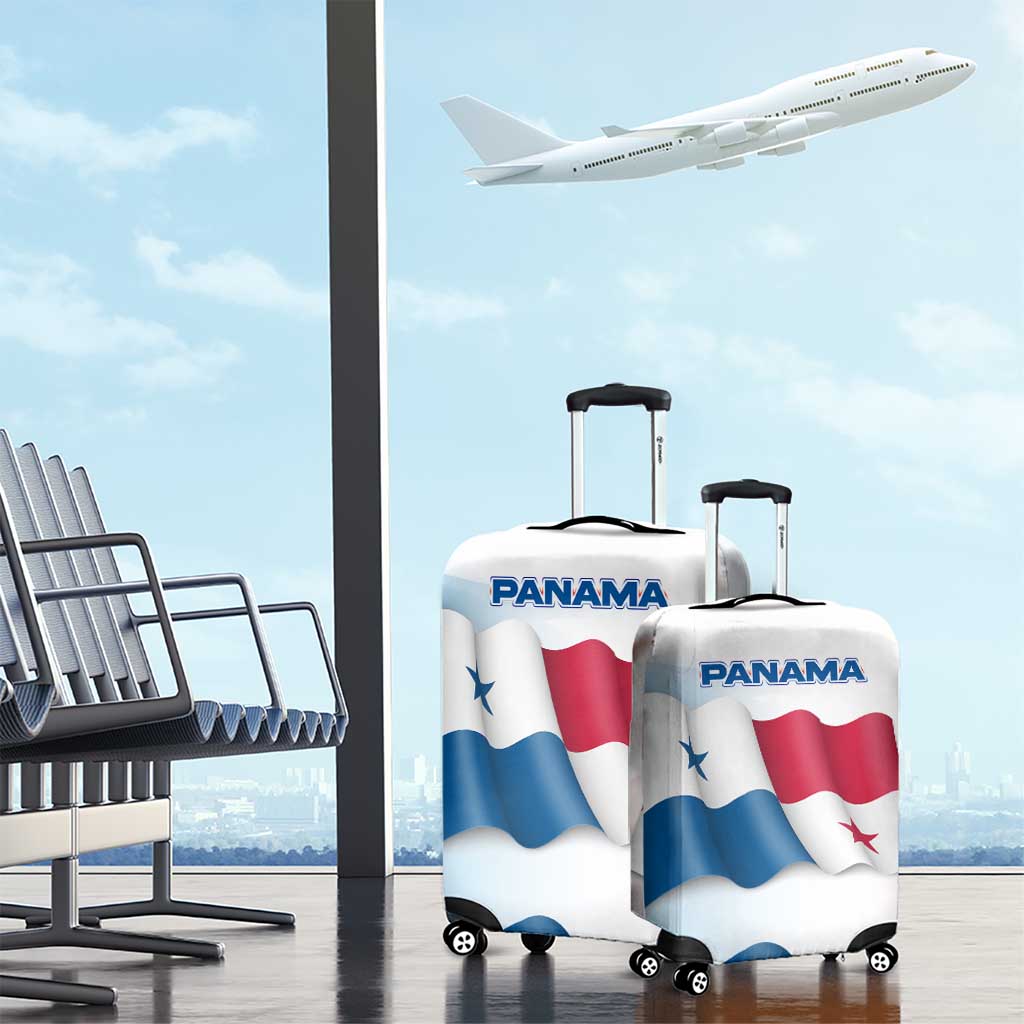 Panama Waving Flag Design Luggage Cover with Red Blue Stars and National Color Pattern TS04