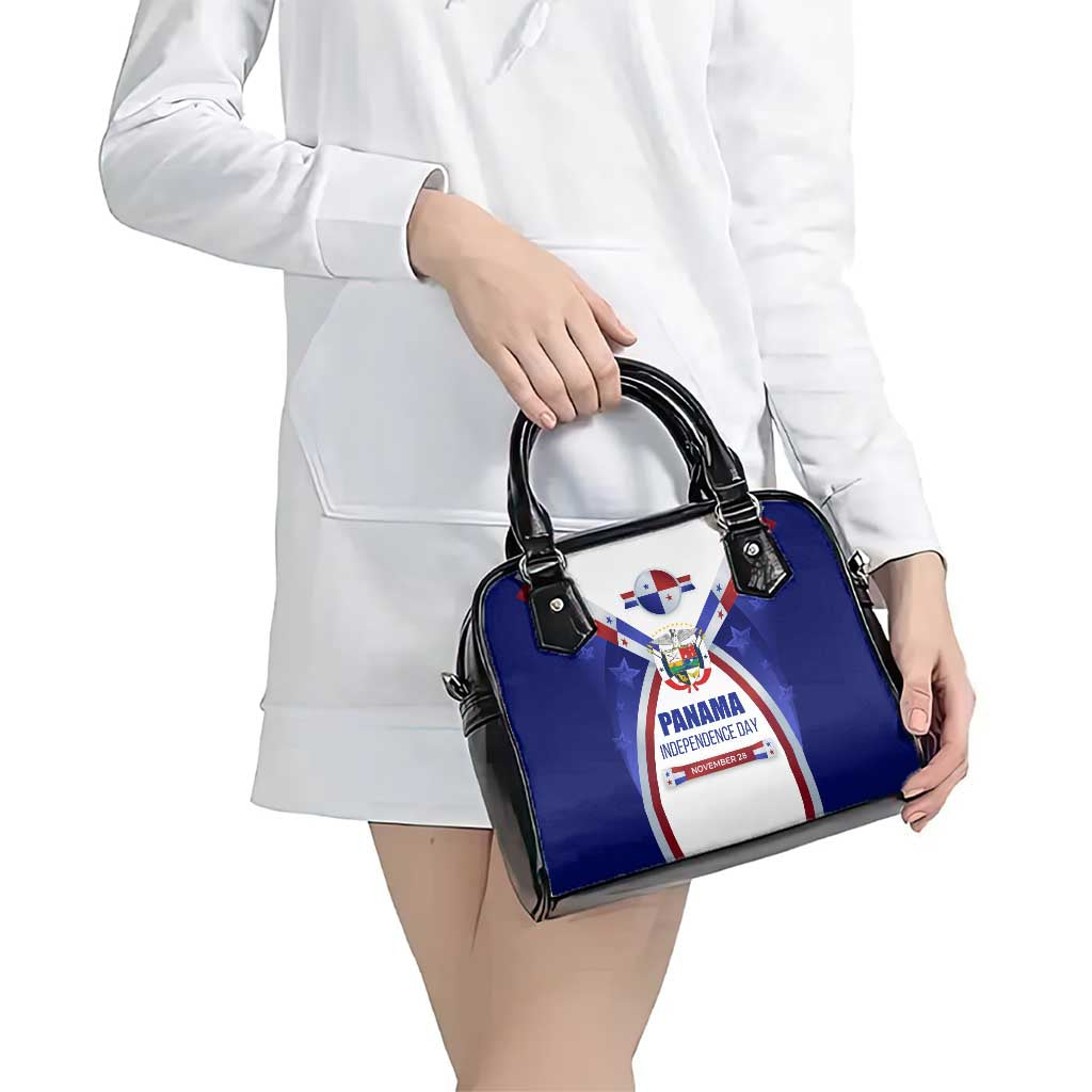 Panama Independence Day Shoulder Handbag with National Coat of Arms and Red Blue Star Design TS04