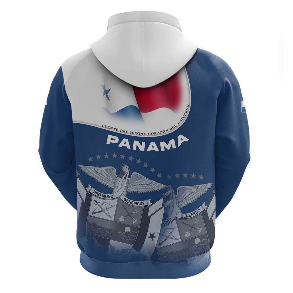 Panama National Flag Hoodie with Canal Symbolism and Puente del Mundo Motto Design TS04