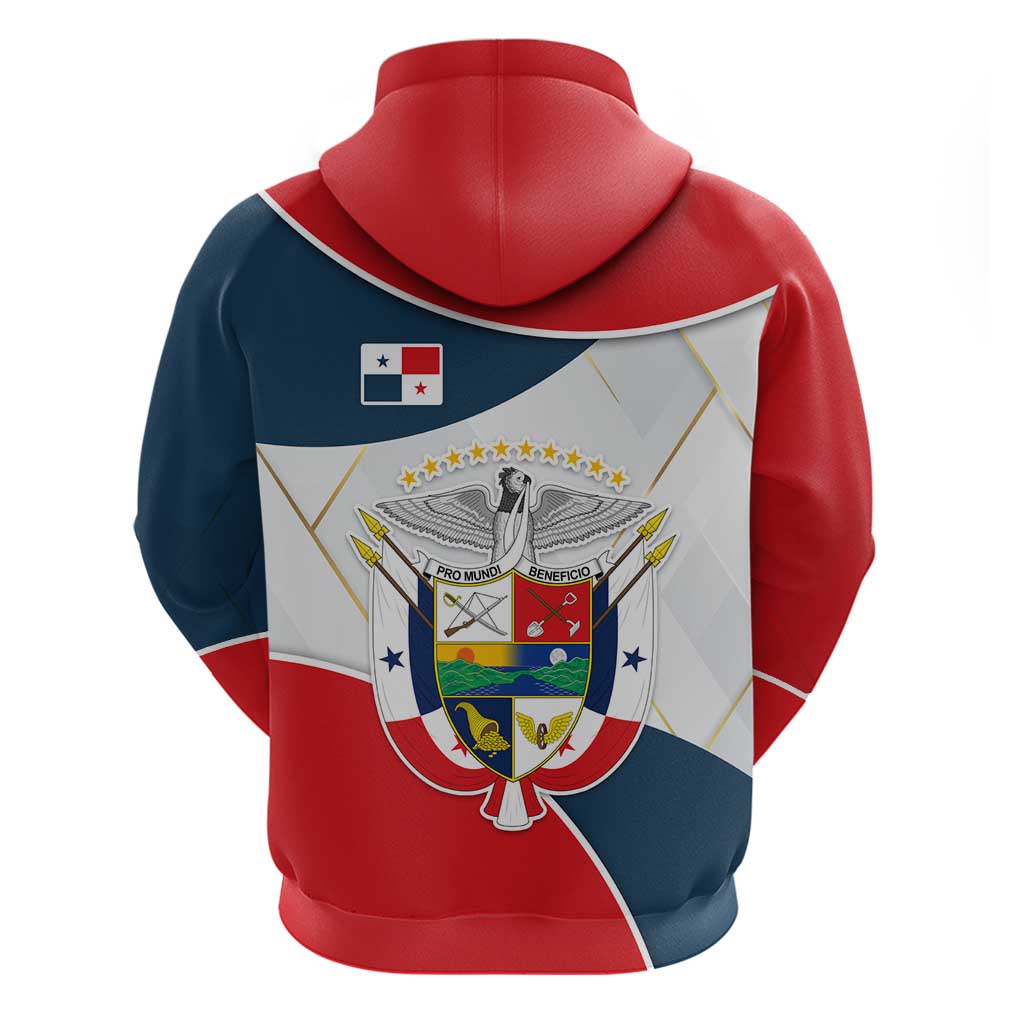 Panama City Skyline Hoodie with National Coat of Arms and Red Blue Flag Theme TS04