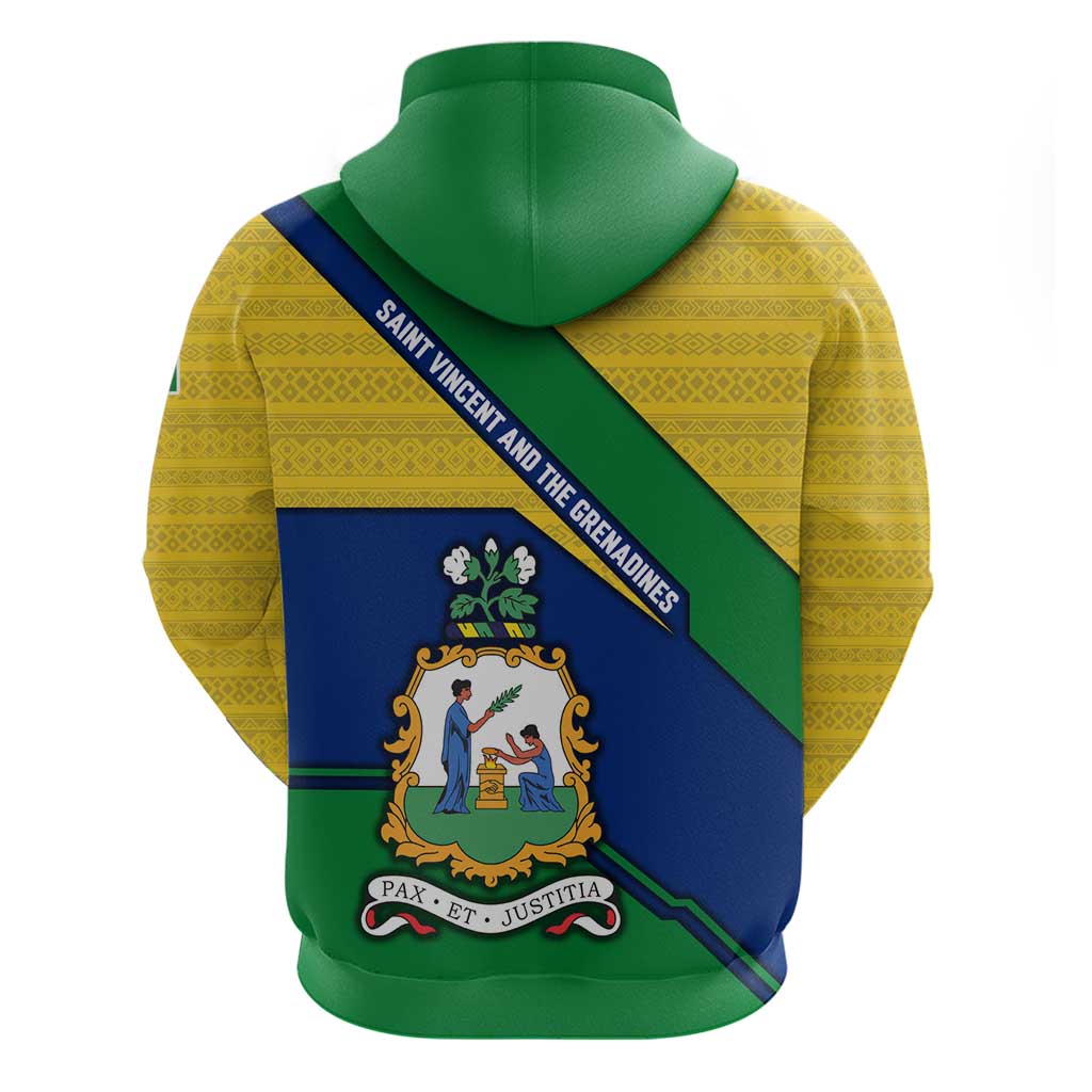 Saint Vincent and the Grenadines Flag Hoodie Coat of Arms and National Colors TS04
