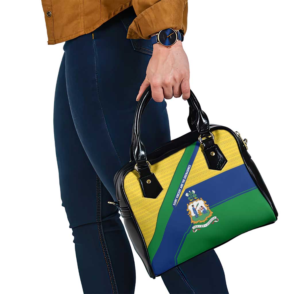 Saint Vincent and the Grenadines Flag Shoulder Handbag Coat of Arms and National Colors TS04