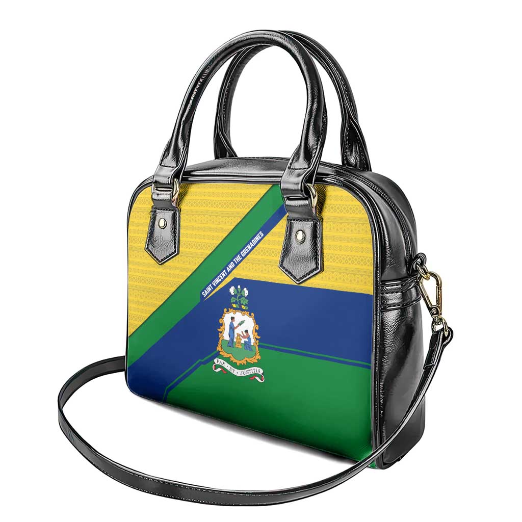Saint Vincent and the Grenadines Flag Shoulder Handbag Coat of Arms and National Colors TS04