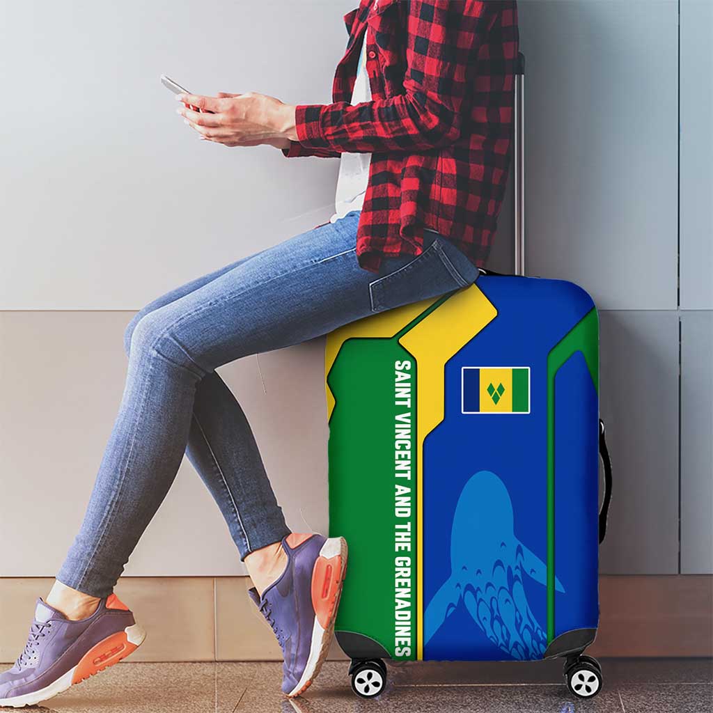 Saint Vincent and the Grenadines Flag Wave Map Luggage Cover Caribbean Island Pride Pullover TS04