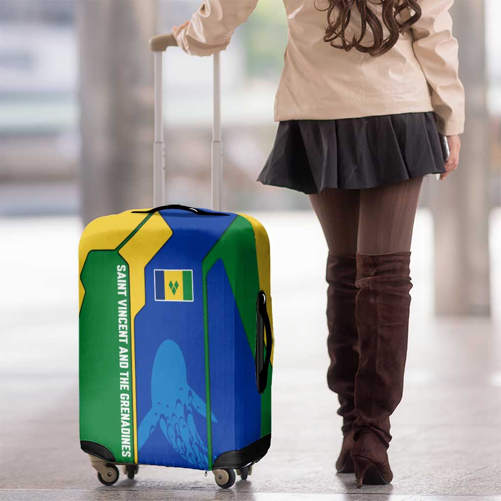 Saint Vincent and the Grenadines Flag Wave Map Luggage Cover Caribbean Island Pride Pullover TS04