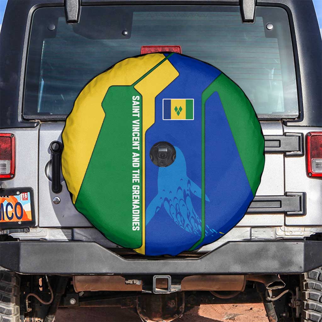 Saint Vincent and the Grenadines Flag Wave Map Spare Tire Cover Caribbean Island Pride Pullover TS04
