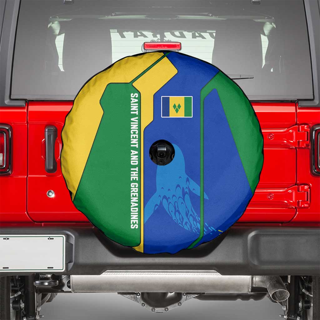 Saint Vincent and the Grenadines Flag Wave Map Spare Tire Cover Caribbean Island Pride Pullover TS04