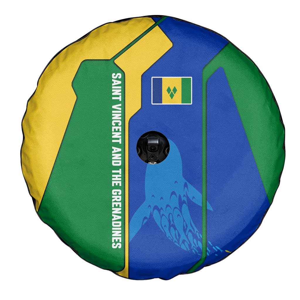 Saint Vincent and the Grenadines Flag Wave Map Spare Tire Cover Caribbean Island Pride Pullover TS04