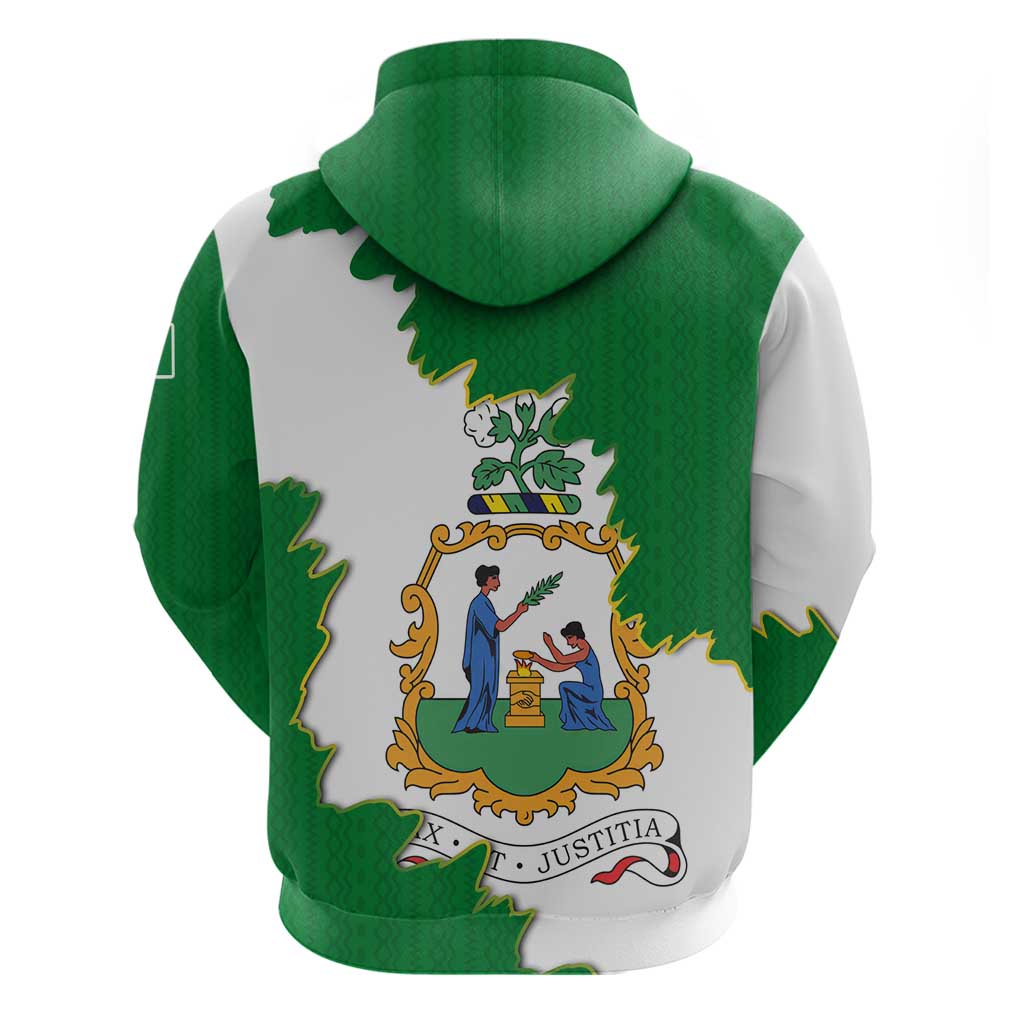 Saint Vincent and the Grenadines Turtle Hoodie with Coat of Arms and Green Heritage Design TS04