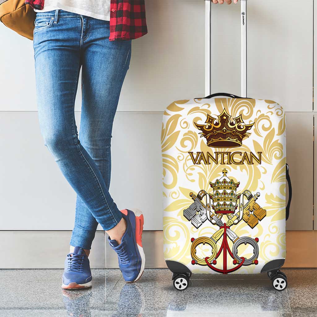 Vatican Gold Baroque Luggage Cover Papal Crown & Keys Vintage Catholic TS04