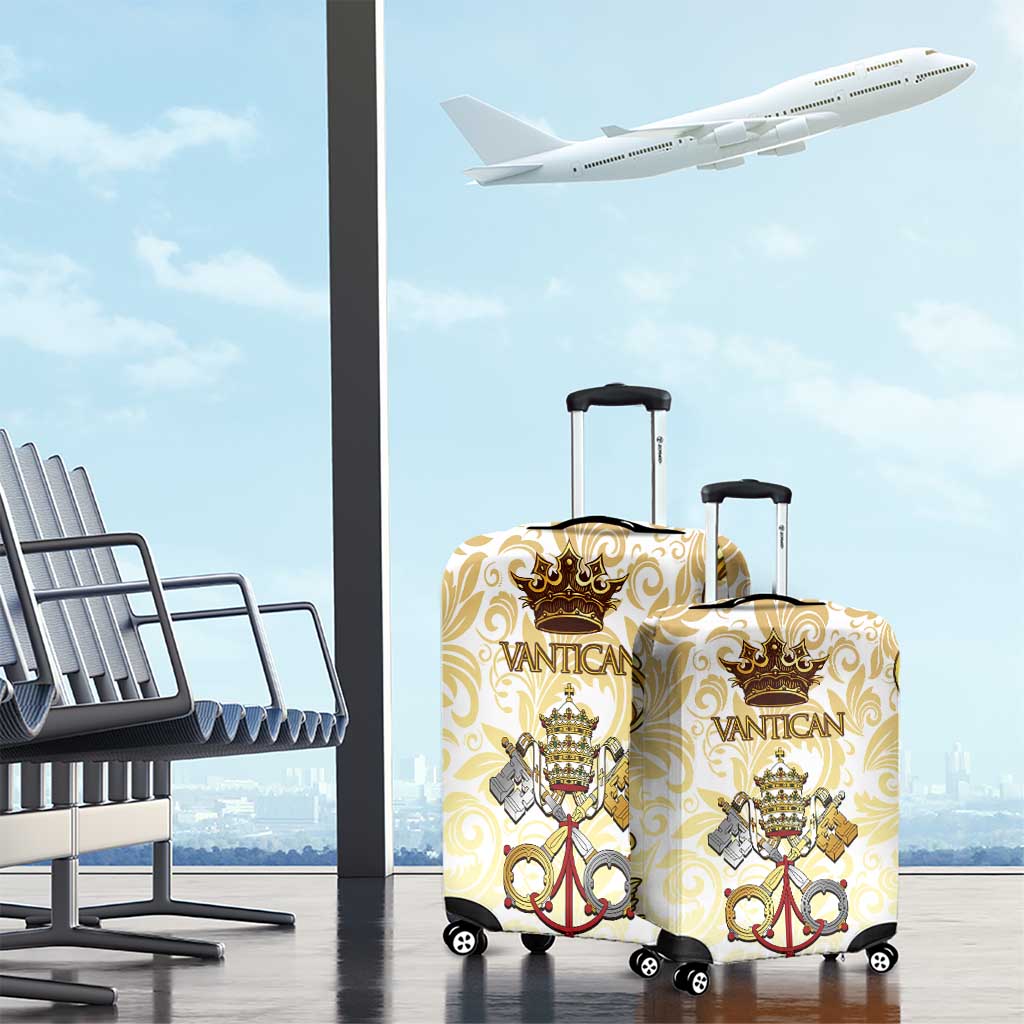 Vatican Gold Baroque Luggage Cover Papal Crown & Keys Vintage Catholic TS04