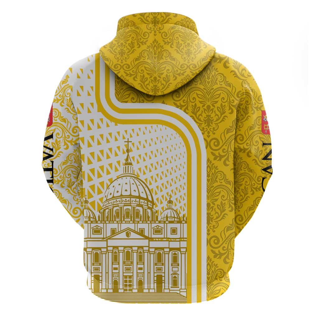Vatican City Hoodie St. Peters Basilica & Papal Emblem Gold Ornate Architecture TS04
