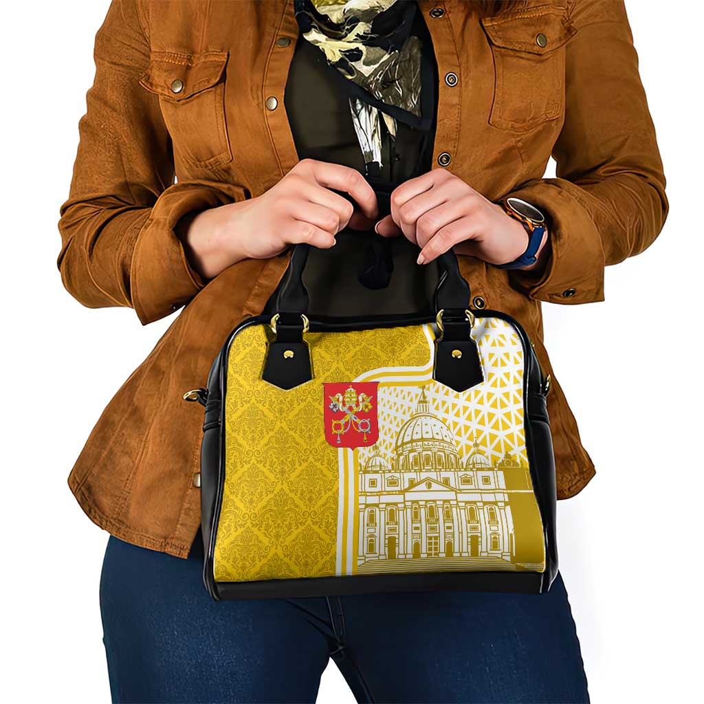 Vatican City Shoulder Handbag St. Peters Basilica & Papal Emblem Gold Ornate Architecture TS04