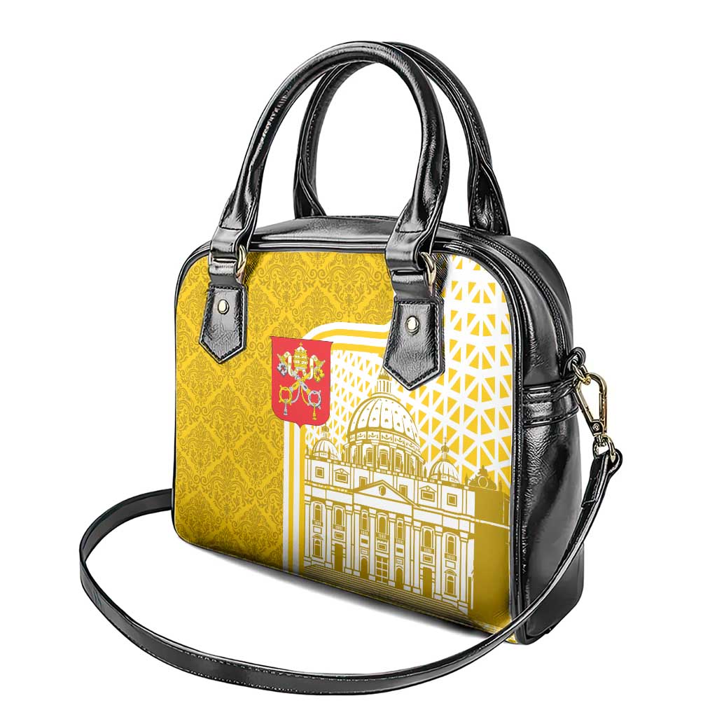 Vatican City Shoulder Handbag St. Peters Basilica & Papal Emblem Gold Ornate Architecture TS04