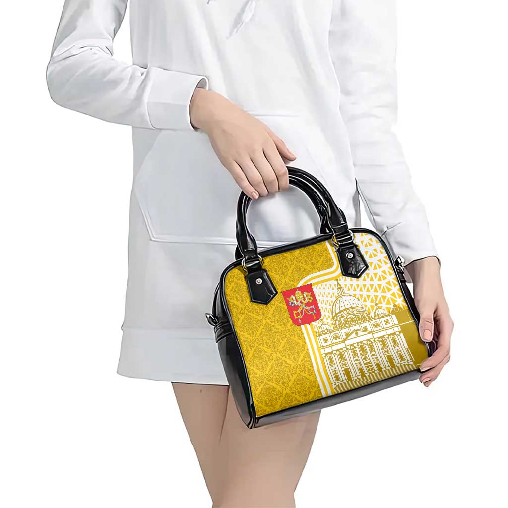 Vatican City Shoulder Handbag St. Peters Basilica & Papal Emblem Gold Ornate Architecture TS04
