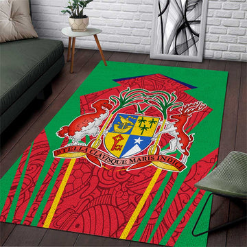 Mauritius Dodo Area Rug Flag Coat of Arms Traditional Patterns TS04
