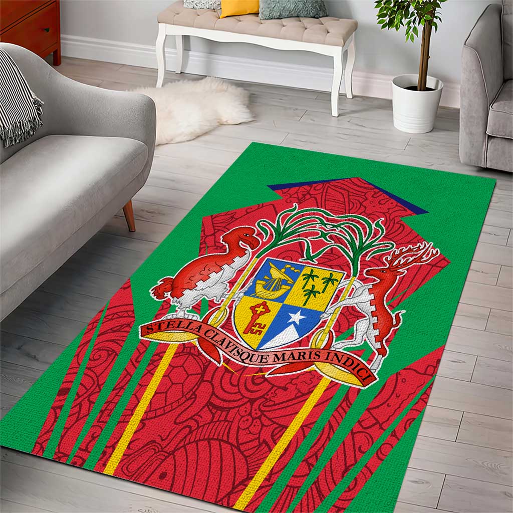 Mauritius Dodo Area Rug Flag Coat of Arms Traditional Patterns TS04