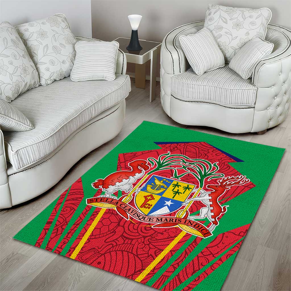 Mauritius Dodo Area Rug Flag Coat of Arms Traditional Patterns TS04