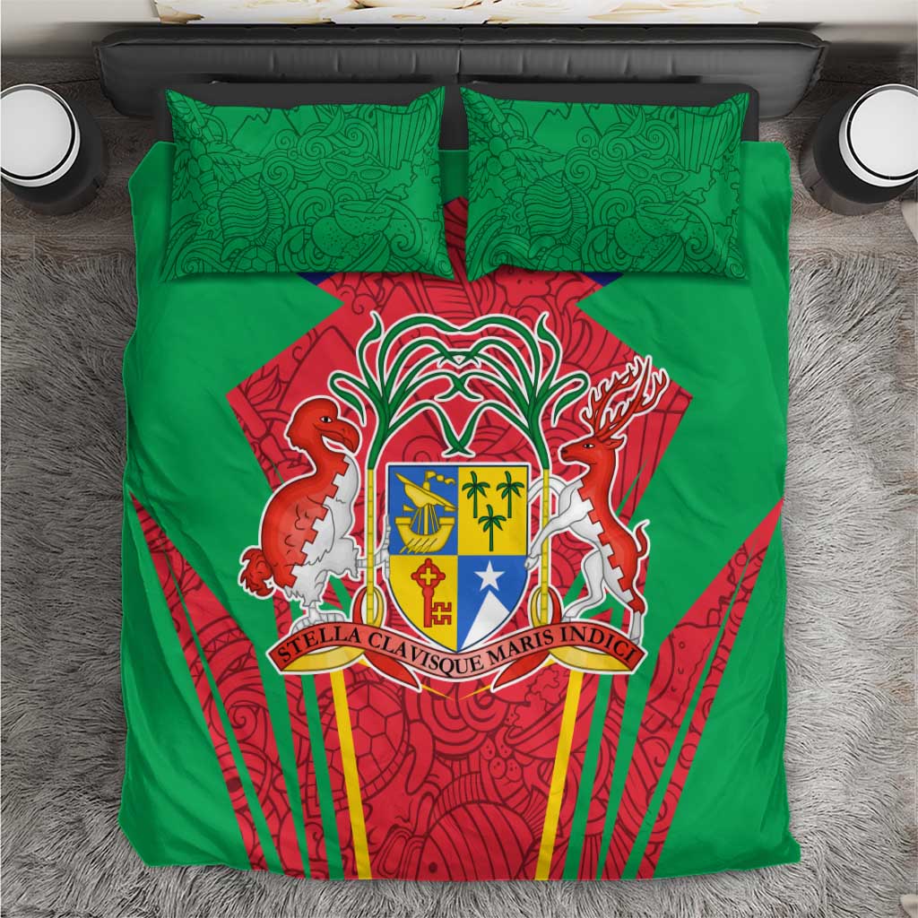 Mauritius Dodo Bedding Set Flag Coat of Arms Traditional Patterns TS04