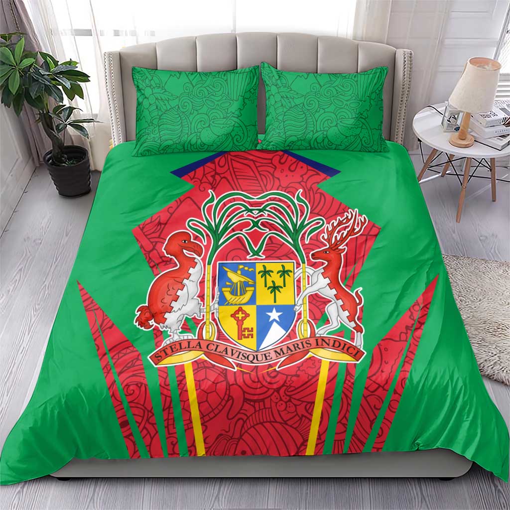 Mauritius Dodo Bedding Set Flag Coat of Arms Traditional Patterns TS04