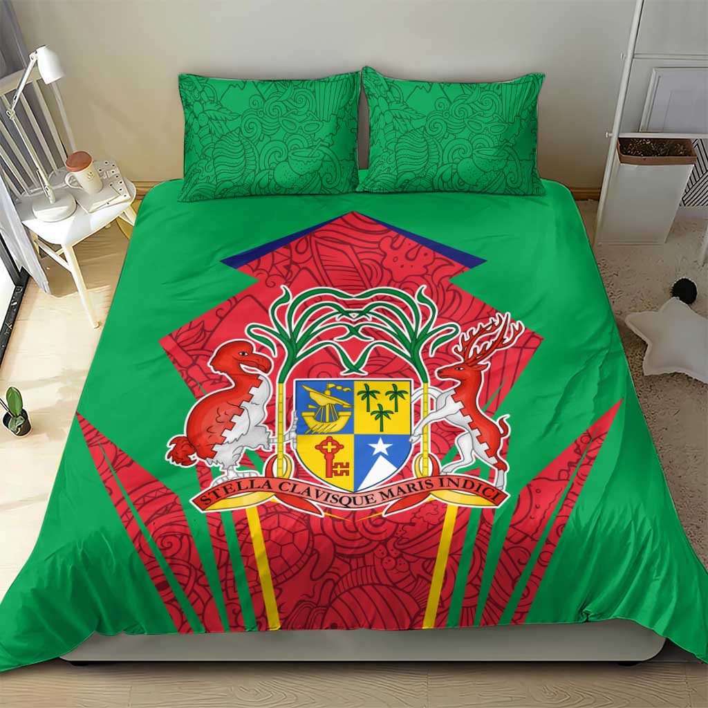 Mauritius Dodo Bedding Set Flag Coat of Arms Traditional Patterns TS04