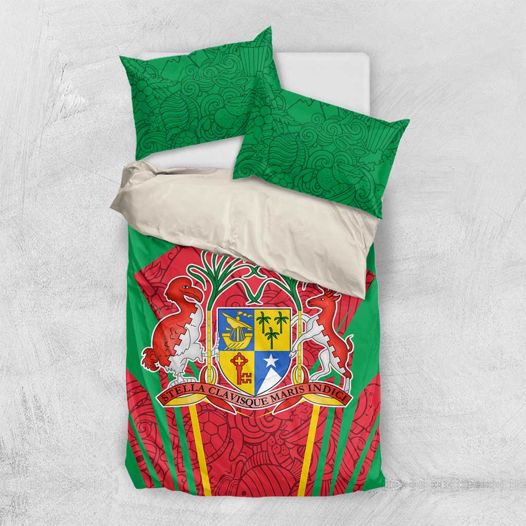 Mauritius Dodo Bedding Set Flag Coat of Arms Traditional Patterns TS04