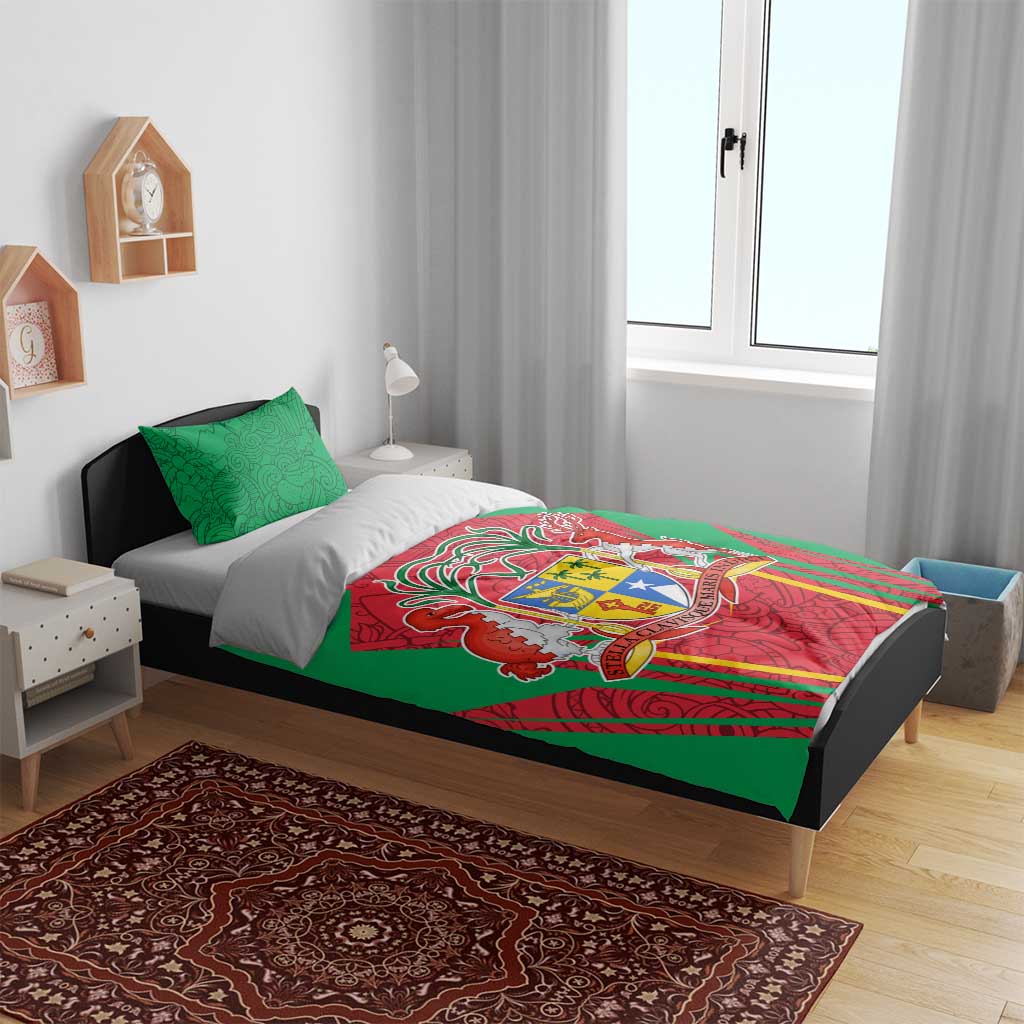 Mauritius Dodo Bedding Set Flag Coat of Arms Traditional Patterns TS04