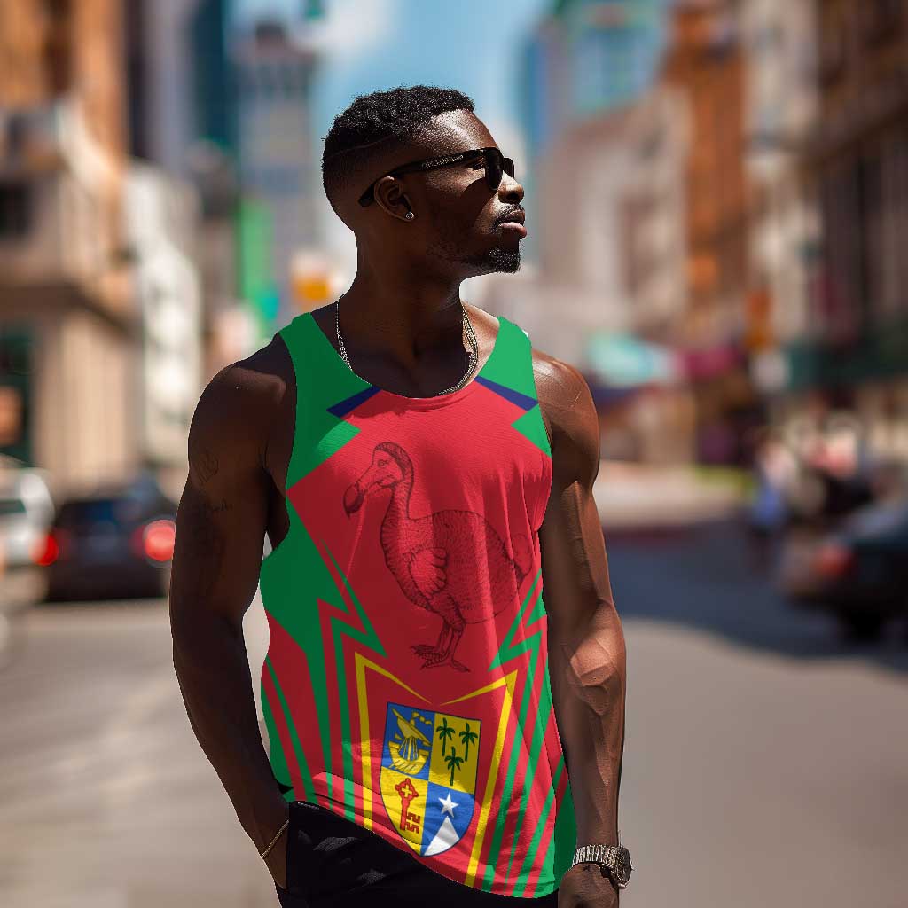 Mauritius Dodo Men Tank Top Flag Coat of Arms Traditional Patterns TS04
