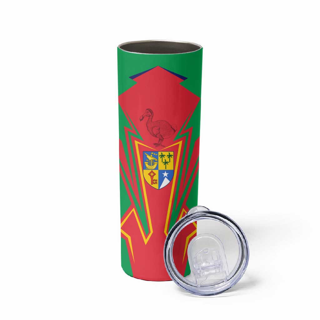 Mauritius Dodo Skinny Tumbler Flag Coat of Arms Traditional Patterns TS04