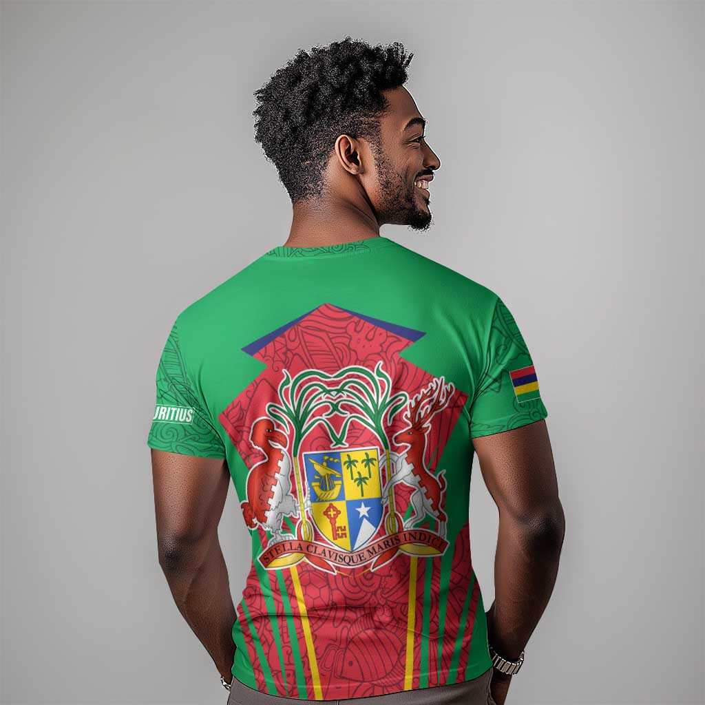 Mauritius Dodo T shirt Flag Coat of Arms Traditional Patterns TS04
