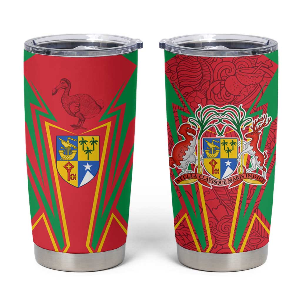 Mauritius Dodo Tumbler Cup Flag Coat of Arms Traditional Patterns TS04
