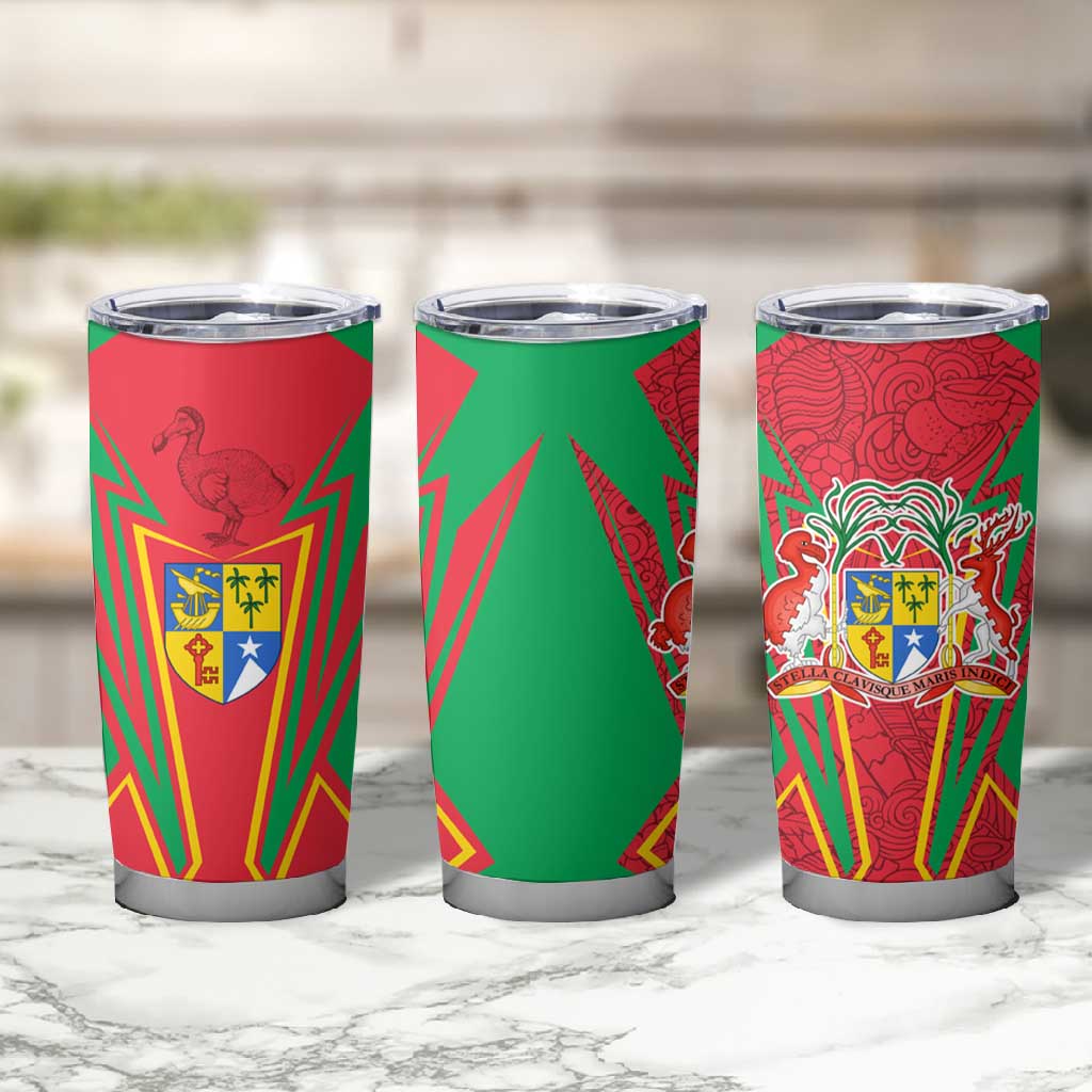 Mauritius Dodo Tumbler Cup Flag Coat of Arms Traditional Patterns TS04