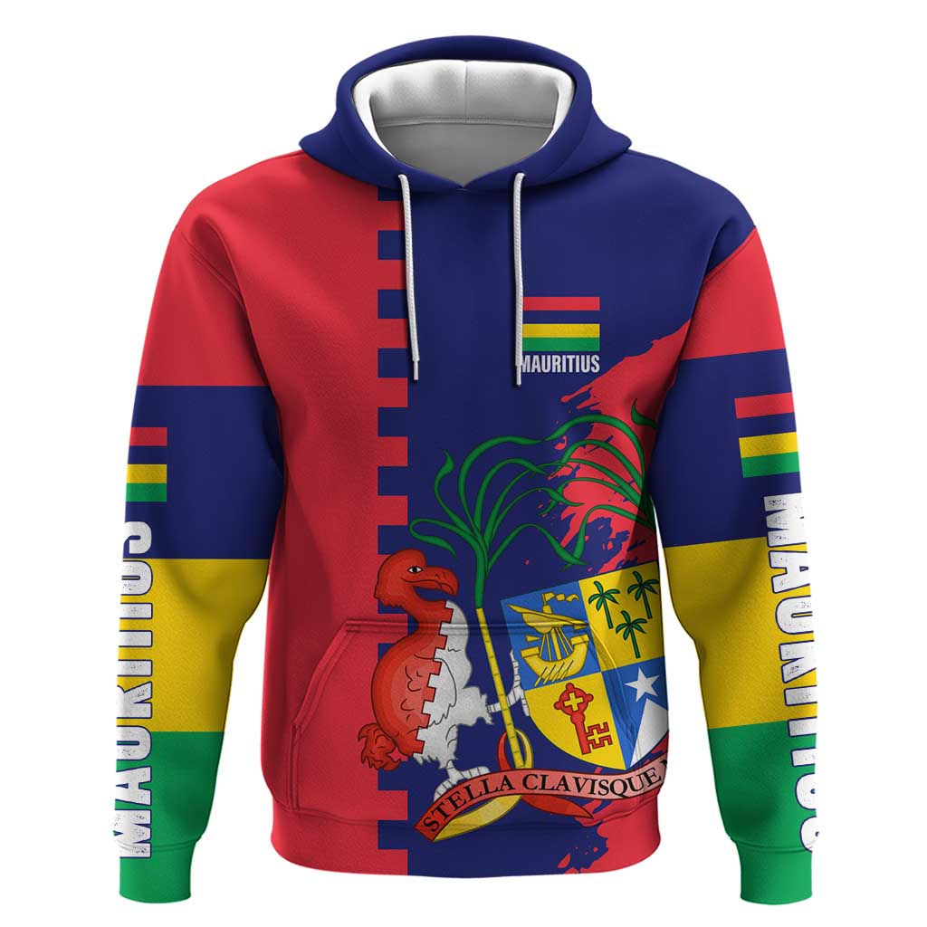 Mauritius Hoodie National Emblem Integrated with Country's Shape  Symbolic Design TS04