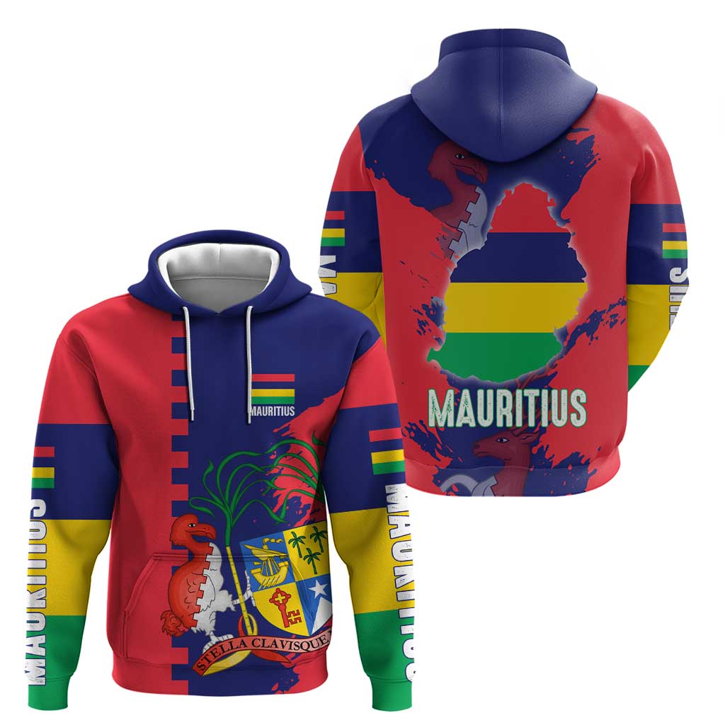 Mauritius Hoodie National Emblem Integrated with Country's Shape  Symbolic Design TS04
