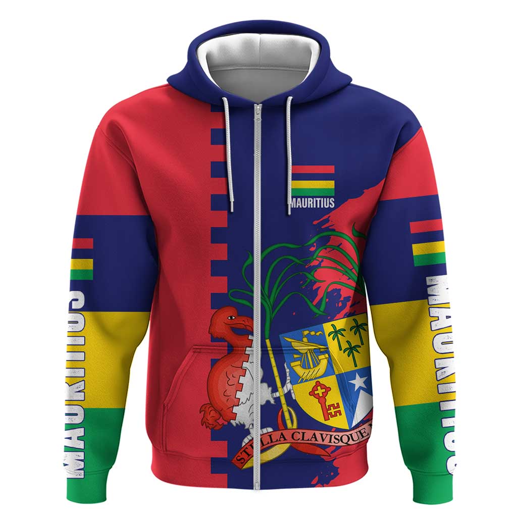 Mauritius Hoodie National Emblem Integrated with Country's Shape  Symbolic Design TS04