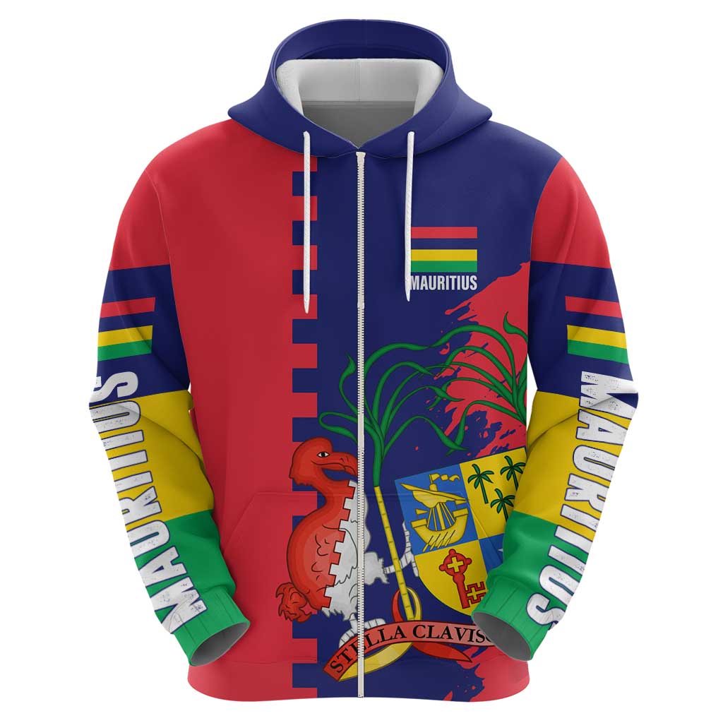 Mauritius Hoodie National Emblem Integrated with Country's Shape  Symbolic Design TS04