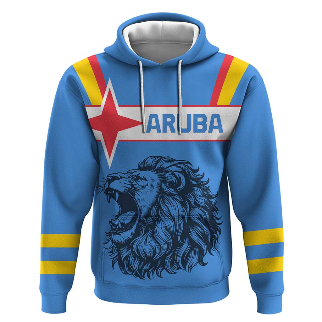 Aruba Hoodie National Emblem Featuring the Lion Symbol - Majestic Design TS04