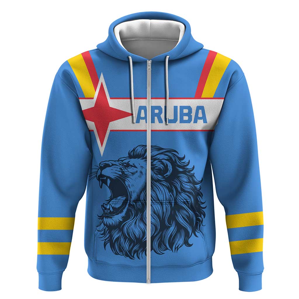 Aruba Hoodie National Emblem Featuring the Lion Symbol - Majestic Design TS04