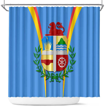Aruba Shower Curtain National Emblem Featuring the Lion Symbol - Majestic Design TS04