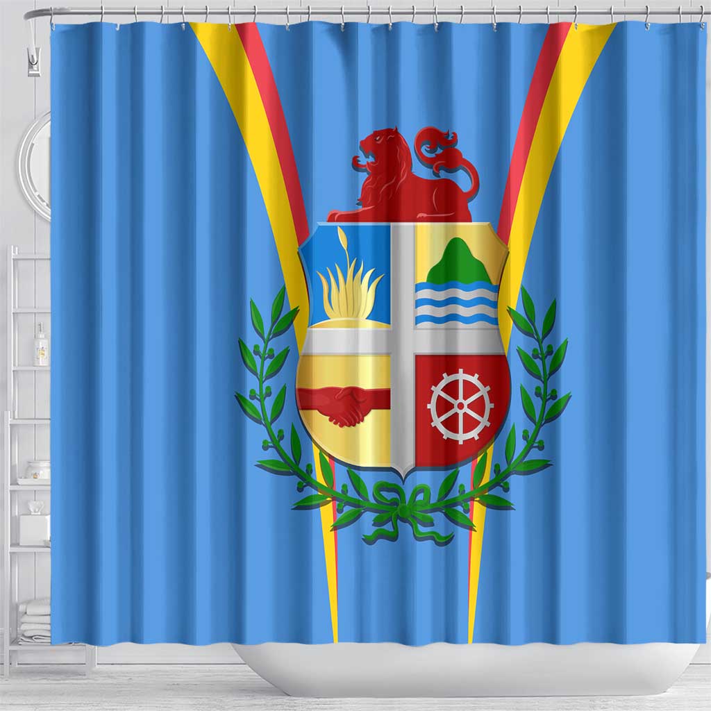 Aruba Shower Curtain National Emblem Featuring the Lion Symbol - Majestic Design TS04