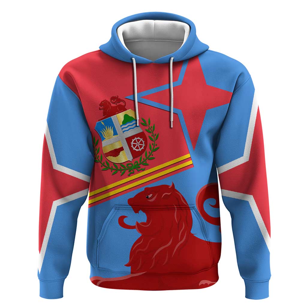 Aruba Flag Hoodie Elements Merged with Country's Shape  Unique National Design TS04