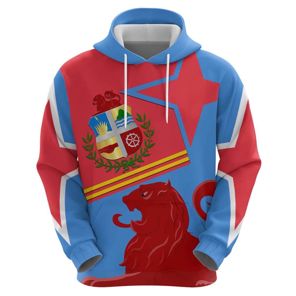 Aruba Flag Hoodie Elements Merged with Country's Shape  Unique National Design TS04