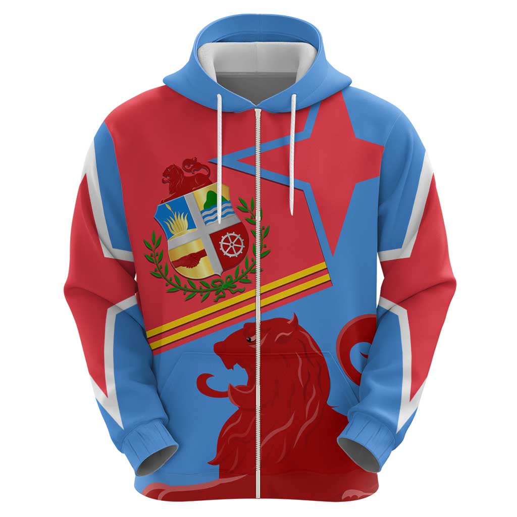 Aruba Flag Hoodie Elements Merged with Country's Shape  Unique National Design TS04