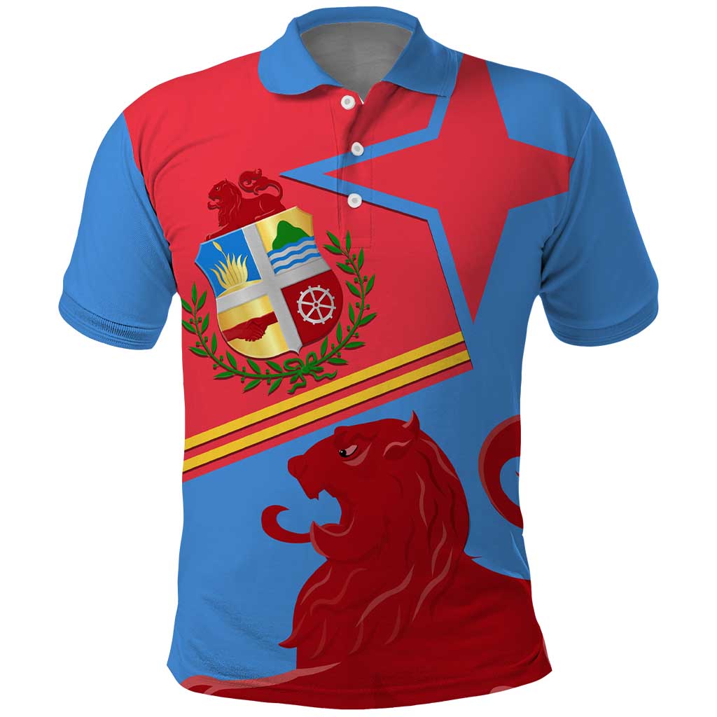 Aruba Flag Polo Shirt Elements Merged with Country's Shape  Unique National Design TS04