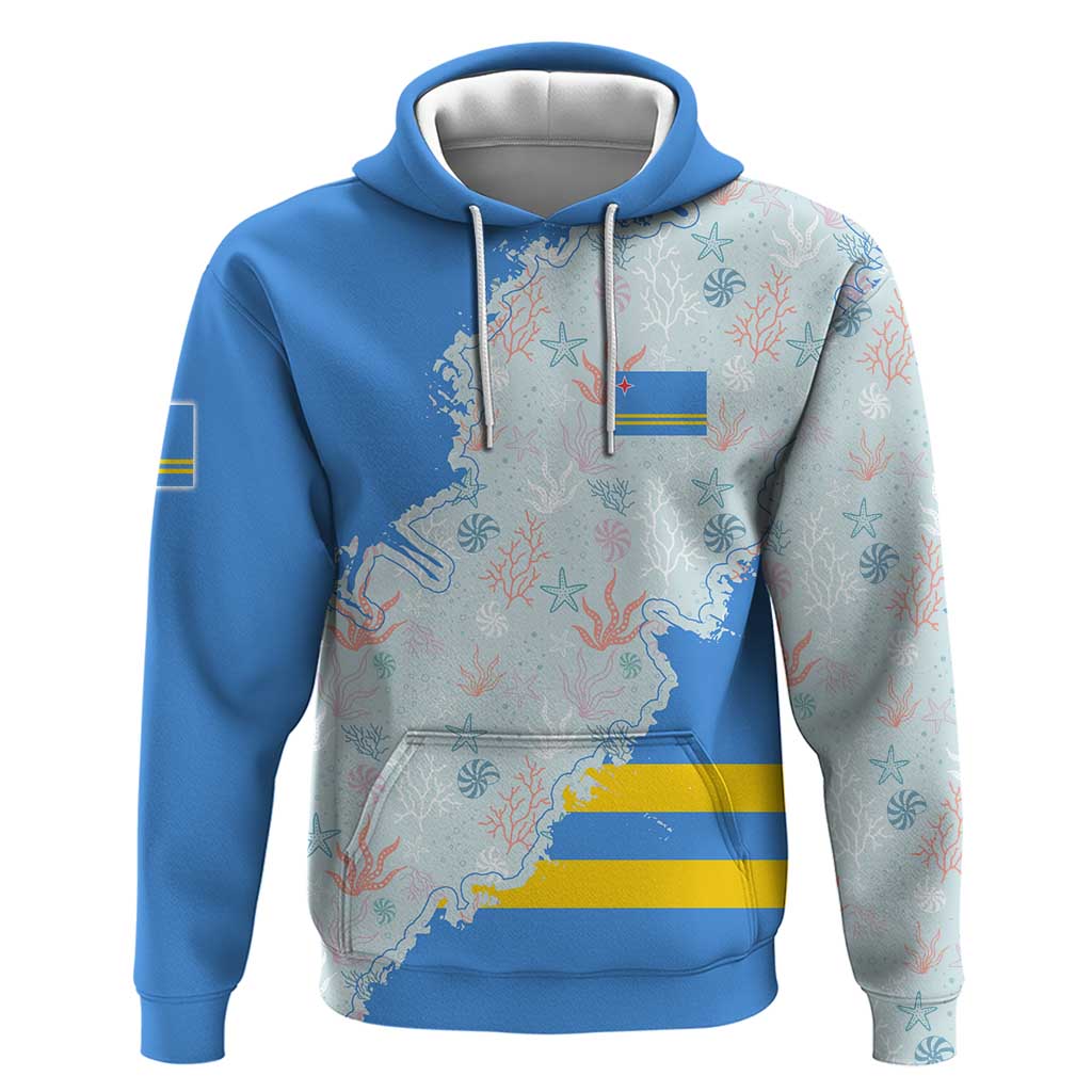 Aruba Hoodie with Marine Patterns  Ocean-Inspired Design TS04